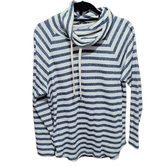 Macy's cowl neck stripe sweatshirt - Picture 2 of 3